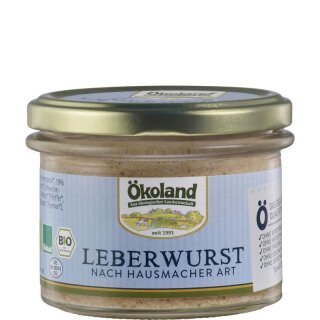 Ökoland Leberwurst nach Hausmacher Art in Gourmet-Qualität - Bio - 160g