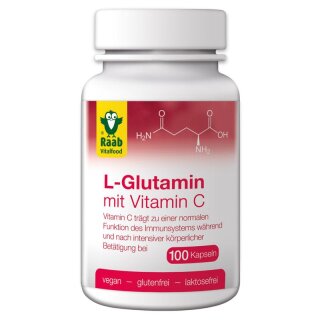 Raab Vitalfood L-Glutamin 100 Kapseln à 480 mg - 48g