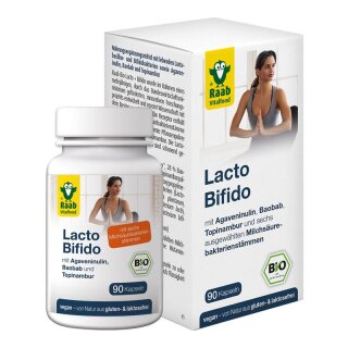 Raab Vitalfood Lacto + Bifido 90 Kapseln à 470 mg - Bio - 42,3g