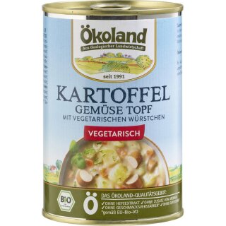 Ökoland Kartoffel-Gemüse-Topf mit vegetarischen Würstchen - Bio - 400g