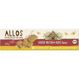Allos Hafer Nutri + Keks Natur - Bio - 130g