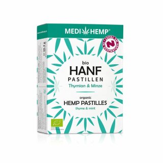 Medihemp Hanf Pastillen Thymian & Minze - Bio - 38,4g