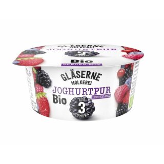 Gläserne Molkerei GM Joghurt pur Beeren-Mix - Bio - 150g