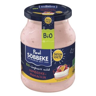 Söbbeke Saisonjoghurt Himbeere Maracuja 3,8% Fett - Bio - 500g