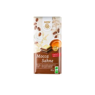GEPA Mocca Sahne Schokolade mit Weißer Schokolade - Bio - 80g
