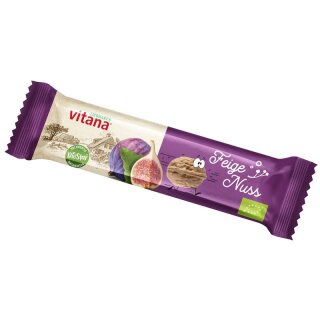 Vitana Feige Nuss Riegel in Zartbitter-Schokolade - Bio - 40g