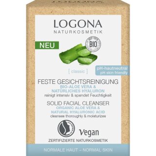 Logona [classic] Feste Gesichtsreinigung Aloe Vera & natürliches Hyaluron - 60g