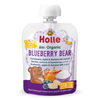 Holle Blueberry Bear Heidelbeere Apfel & Banane mit Joghurt - Bio - 85g
