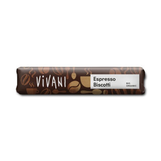 Vivani Espresso Biscotti Schokoriegel - Bio - 40g