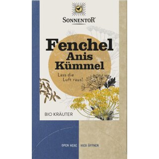 Sonnentor Fenchel Anis Kümmel Doppelkammerbeutel - Bio - 30,6g