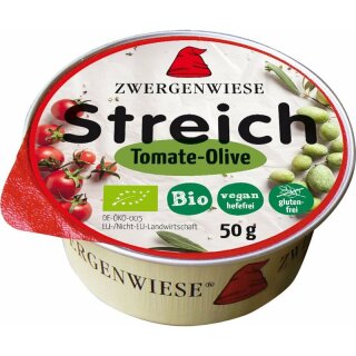 Zwergenwiese Kleiner Streich Tomate-Olive - Bio - 50g x 12  - 12er Pack VPE