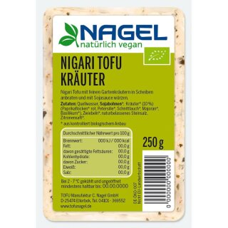 Nagel Tofu Nigari Tofu Kräuter - Bio - 250g x 6  - 6er Pack VPE
