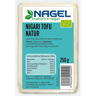 Nagel Tofu Nigari Tofu Natur - Bio - 250g x 8  - 8er Pack VPE