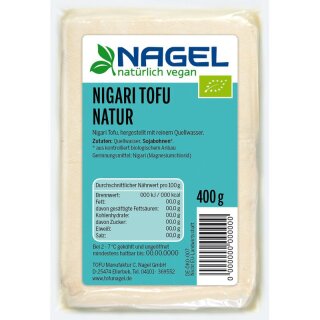 Nagel Tofu Nigari Tofu Natur - Bio - 400g x 5  - 5er Pack VPE
