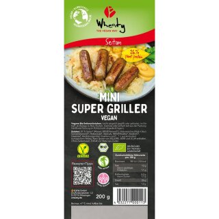 Wheaty Mini Super Griller Vegan - Bio - 200g x 8  - 8er Pack VPE