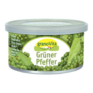 granoVita Veganer Brotaufstrich Grüner Pfeffer - 125g x 12  - 12er Pack VPE