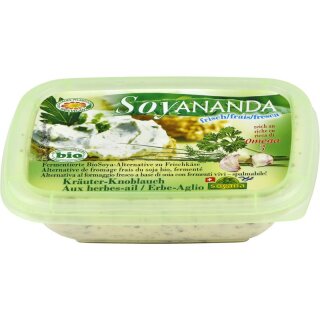 Soyana nda Kräuter- Knoblauche Alternative zu Frischkäse aus fermentierte - Bio - 140g x 6  - 6er Pack VPE