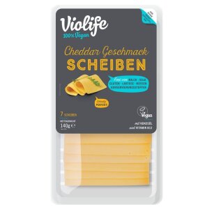 Violife Scheiben Cheddar Geschmack - 140g x 15  - 15er Pack VPE