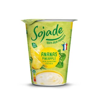 Sojade Soja-Alternative zu Joghurt Ananas - Bio - 400g x 6  - 6er Pack VPE