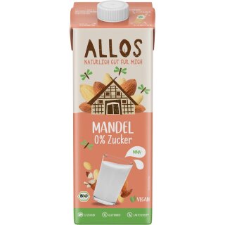 Allos Mandel 0% Zucker Drink - Bio - 1l x 6  - 6er Pack VPE