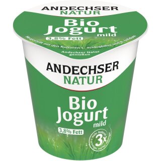 Andechser Natur Jogurt mild 3,8% Becher - Bio - 150g x 10  - 10er Pack VPE