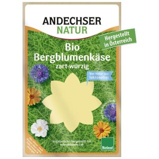 Andechser Natur Bergblumenkäse 50% Scheiben - Bio - 125g x 10  - 10er Pack VPE