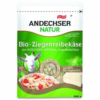 Andechser Natur AN Ziegenreibekäse 48% - Bio - 100g x 10  - 10er Pack VPE