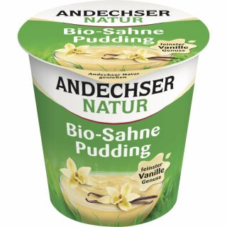 Andechser Natur Sahne-Pudding Vanille 10% - Bio - 150g x 10  - 10er Pack VPE
