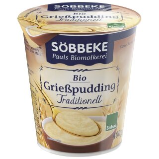 Söbbeke Grießpudding Traditionell - Bio - 400g x 6  - 6er Pack VPE