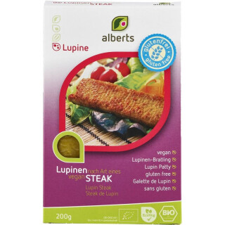 alberts Lupinen Steak glutenfrei - Bio - 200g x 6  - 6er Pack VPE