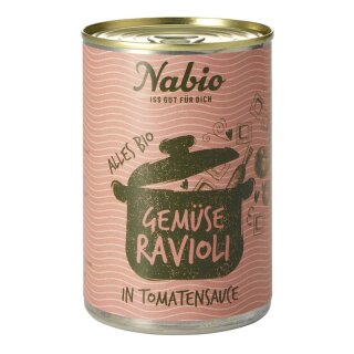 Nabio Ravioli in Gemüse-Tomatensauce - Bio - 400g x 6  - 6er Pack VPE