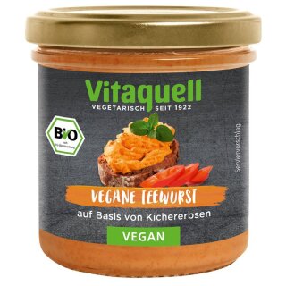 Vitaquell Vegane Teewurst Bio - Bio - 125g x 6  - 6er Pack VPE