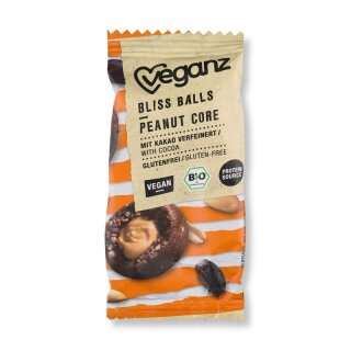 Veganz Bliss Ball Peanut Core - Bio - 40g x 8  - 8er Pack VPE