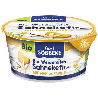 Söbbeke Weidemilch Sahnekefir mild auf Mango-Vanille 10% Fett Becher - Bio - 150g