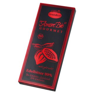 Liebhart’s Edelbitter-Schokolade 99% Kakaoanteil - Bio - 80g x 10  - 10er Pack VPE