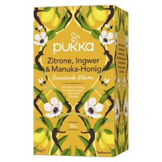 Pukka Tee Zitrone Ingwer & Manuka-Honig - Bio - 40g x 4  - 4er Pack VPE