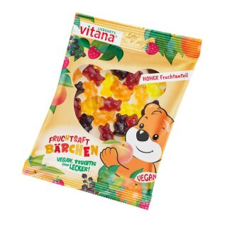 Vitana Fruchtsaftbärchen Vegan - Bio - 100g x 18  - 18er Pack VPE