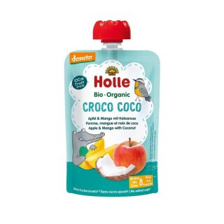 Holle Croco Coco Apfel & Mango mit Kokosnuss - Bio - 100g x 12  - 12er Pack VPE