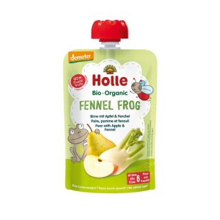 Holle Fennel Frog Birne mit Apfel & Fenchel - Bio - 100g x 12  - 12er Pack VPE