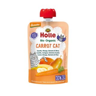 Holle Carrot Cat Karotte Mango Banane & Birne - Bio - 100g x 12  - 12er Pack VPE