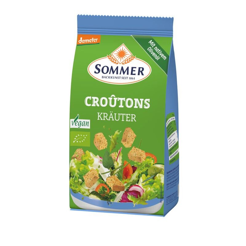 Sommer Croutons Kräuter Geröstete Brotwürfel - Bio - 100g x 5 - 5er P