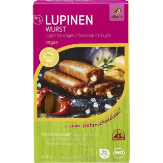 alberts Lupinenwurst "zum Dahinschmelzen" - Bio - 200g