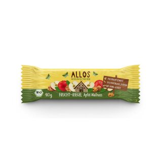 Allos Frucht-Riegel Apfel Walnuss - Bio - 40g