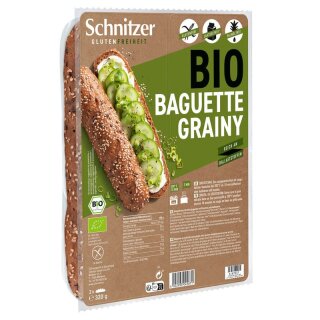 Schnitzer Baguette Grainy - Bio - 320g x 6  - 6er Pack VPE