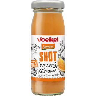 Voelkel Shot Ingwer & Kurkuma Vitamin C aus Acerola - Bio - 95ml