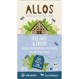 Allos Feel Free & Fresh Tee - Bio - 30g x 4  - 4er Pack VPE