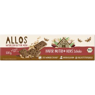 Allos Hafer Nutri + Keks Schoko - Bio - 130g x 6  - 6er Pack VPE