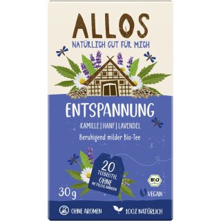 Allos Entspannung Tee - Bio - 30g x 4  - 4er Pack VPE