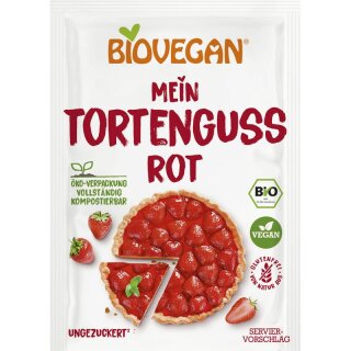 Biovegan Tortenguss rot BIO - Bio - 14g x 12  - 12er Pack VPE