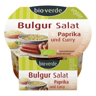 bio-verde Bulgur-Salat mit Paprika und Curry - Bio - 125g x 4  - 4er Pack VPE